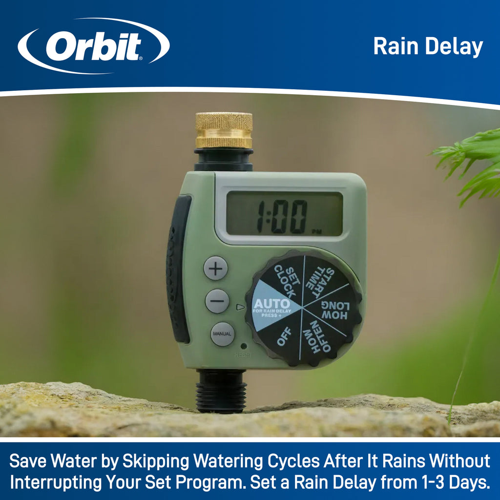 One Outlet Single-Dial Hose Faucet Timer 62056