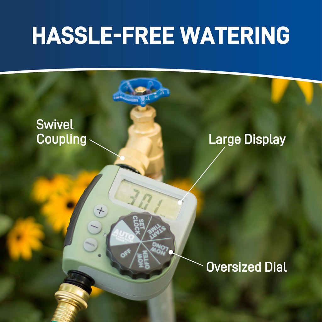 One Outlet Single-Dial Hose Faucet Timer 62056