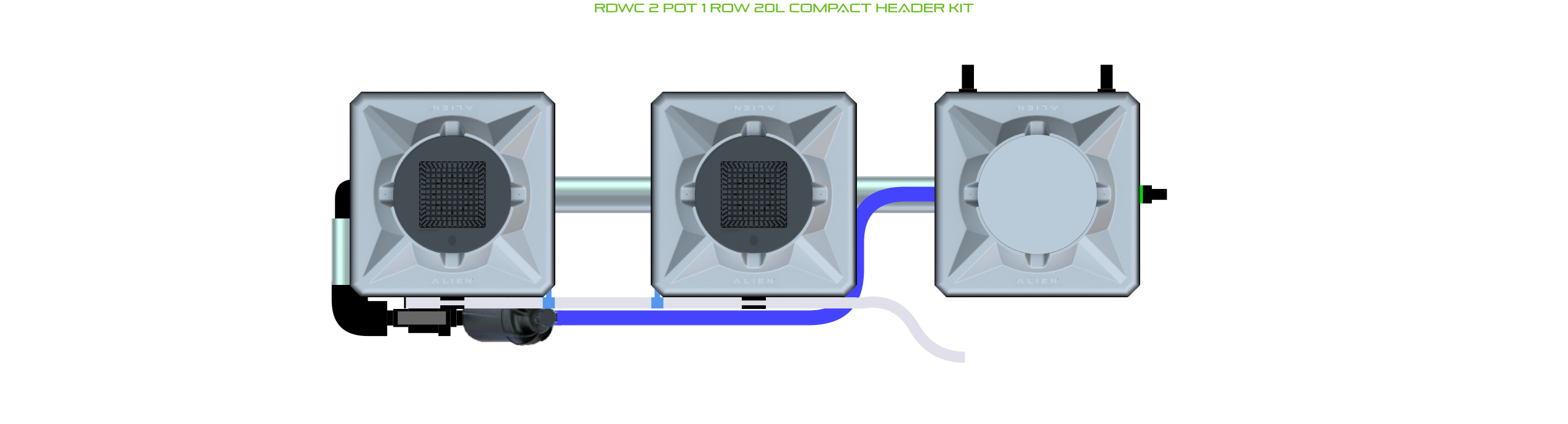 ALIEN RDWC 2 Pot 1 Row Kit