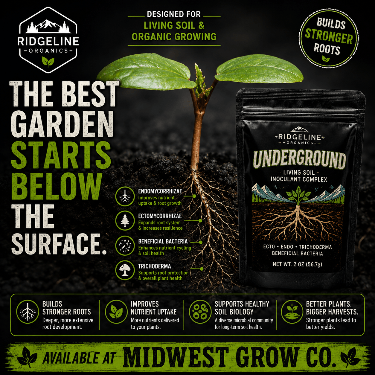 Ridgeline Organics Underground – Living Soil Inoculant Complex