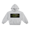 Contrast-Stitched Boxy Fleece Hoodie