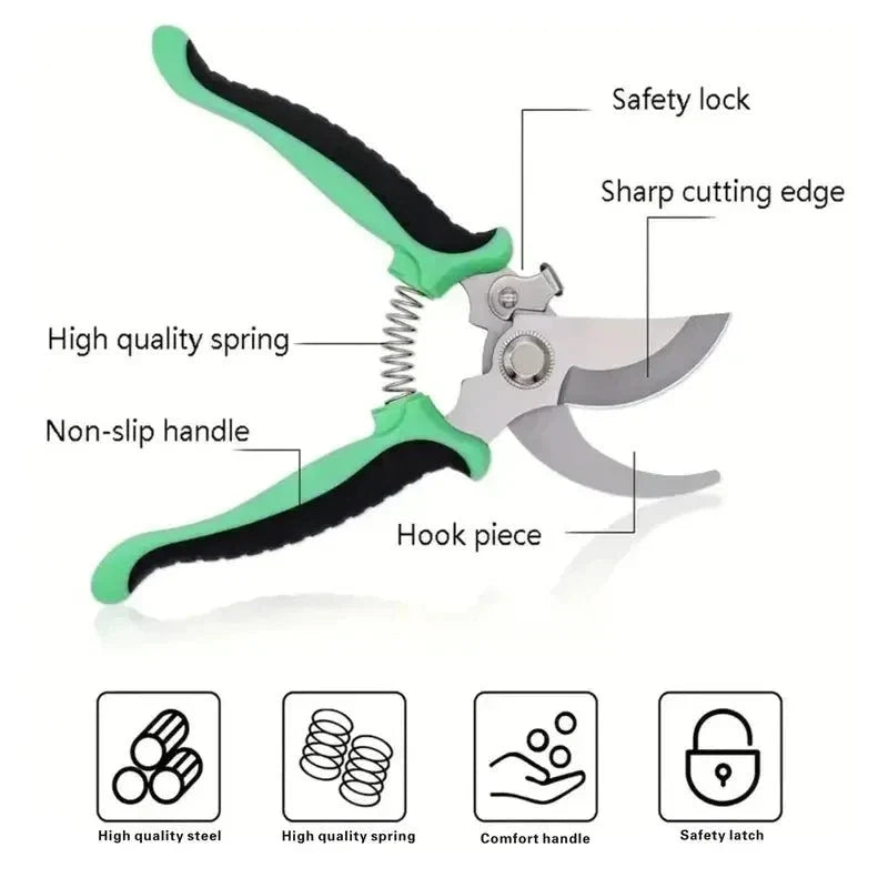 Horticultural Scissors | Bird Beak Pruning Shears for Garden and Fruit Cutting