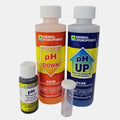 pH Control Kit (Test Indicator + pH Up + pH Down + Dropper)