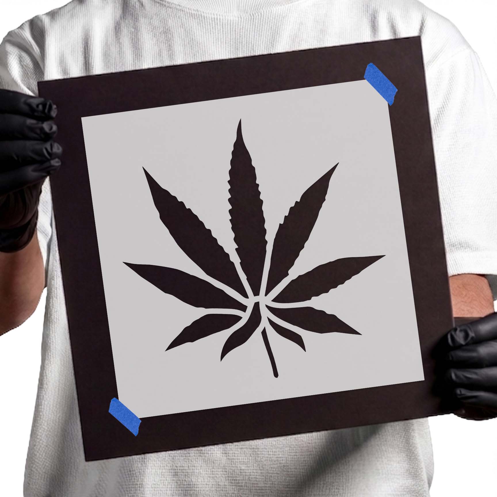 Marijuana Cannabis Leaf Stencil
