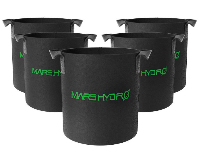 MARS HYDRO 5 GALLON FABRIC GROW POT PLANT CONTAINER (5 PACKS)