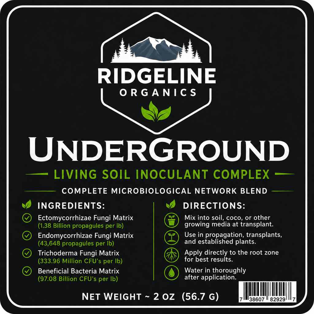 Ridgeline Organics Underground – Living Soil Inoculant Complex