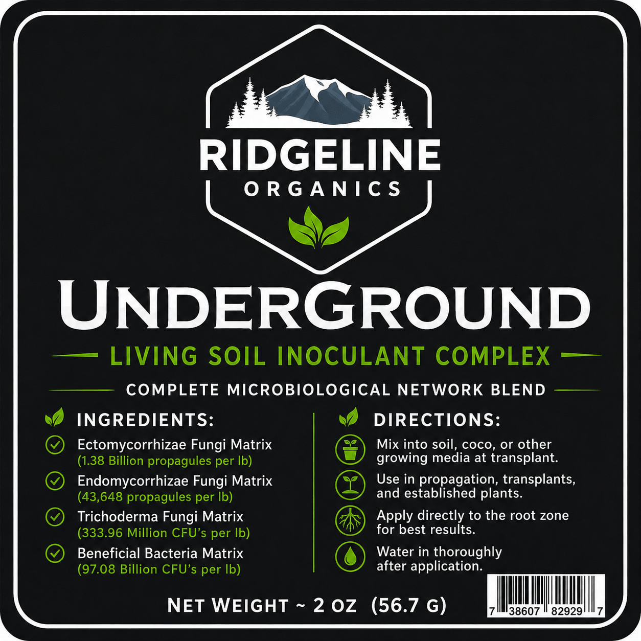 Ridgeline Organics Underground – Living Soil Inoculant Complex