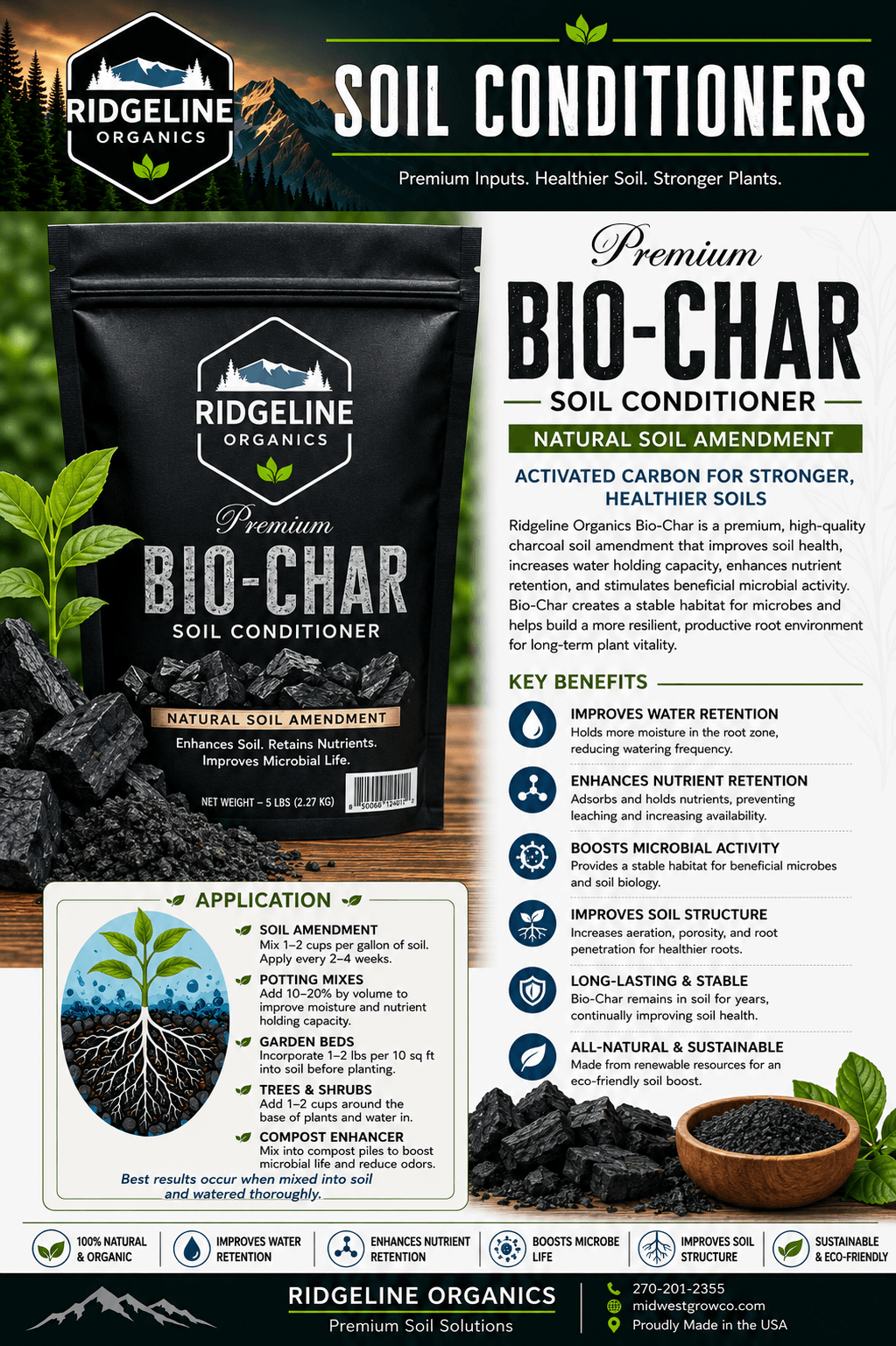 Ridgeline Organics BioChar 5lb