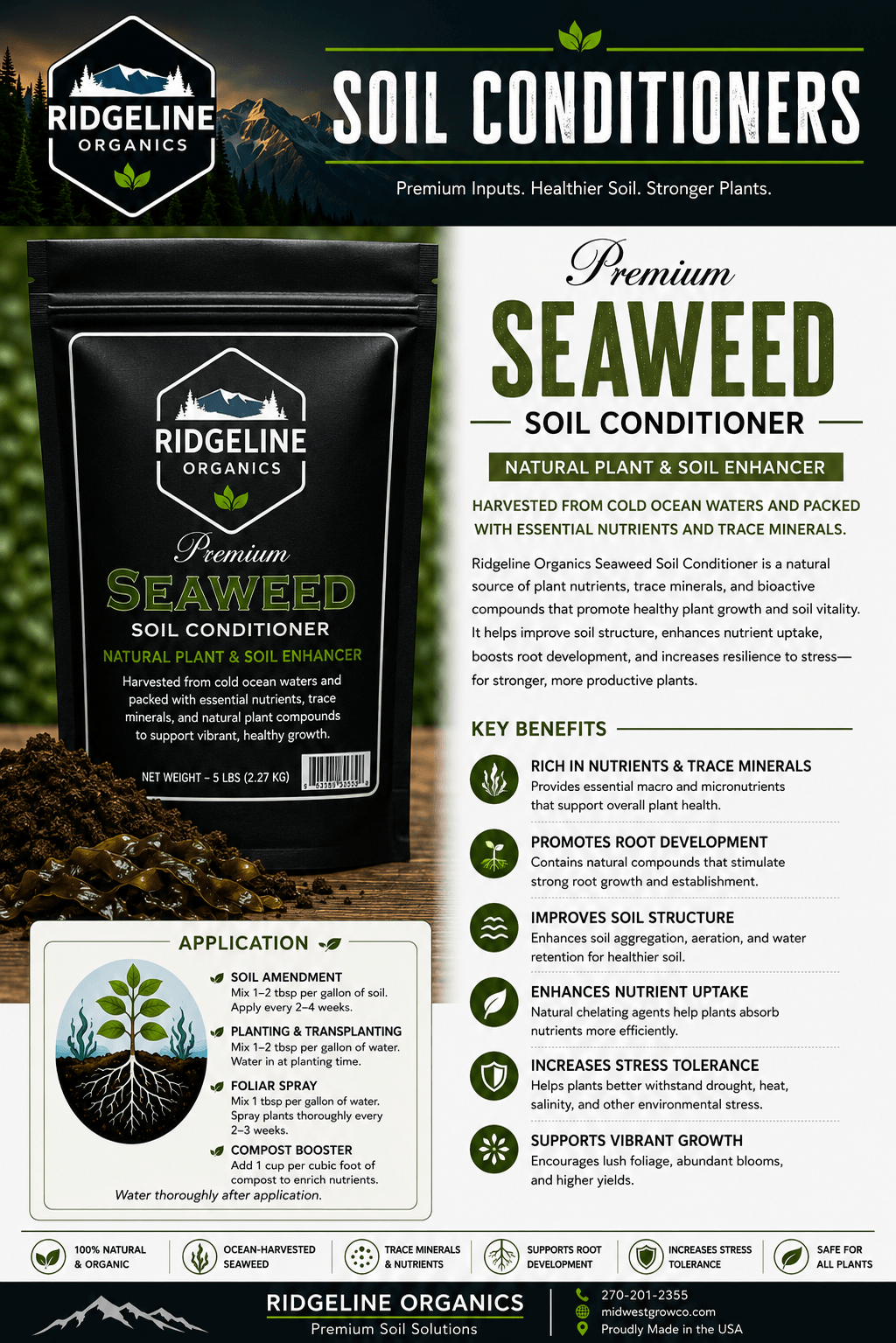 Ridgeline Organics Soluble Kelp Extract